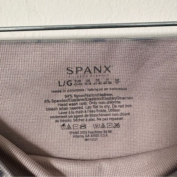 SPANX Look At Me Now Seamless Watercolor Patterned Leggings Size L - Picture 4 of 4